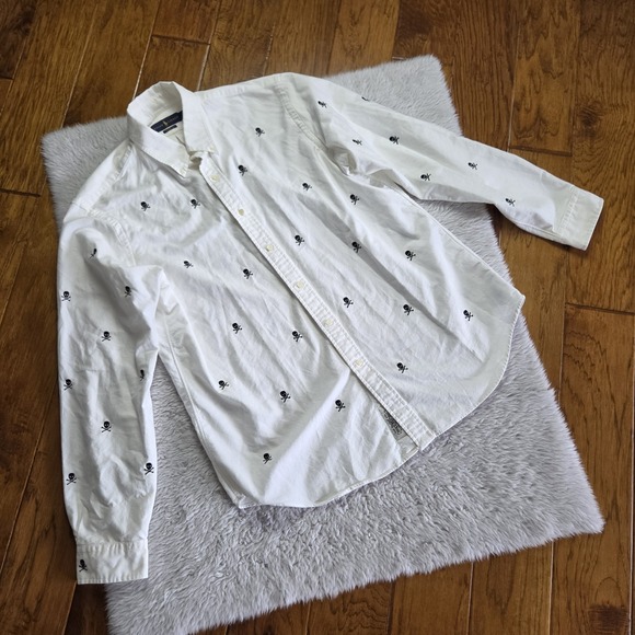 Lauren Ralph Lauren Other - Ralph Lauren Skull Crossbones Button Down Shirt Men's XL Classic Fit Long Sleeve